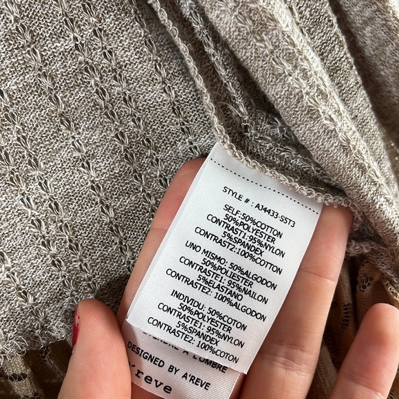 a’reve Knit Lace Tie Cardigan- Size M - Picture 6 of 6